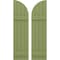 Ekena Millwork Americraft 4-Board (2 Batten) Wood Joined Board-n-Batten Shutters w/ Arch Top, ARW101BQ414X77MGH, PR ARW101BQ414X77MGH - alternate 1